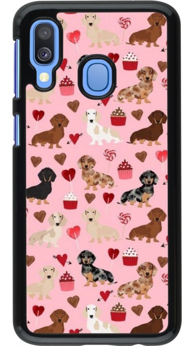 Samsung Galaxy A40 Case Hülle - Valentine 2024 puppy love