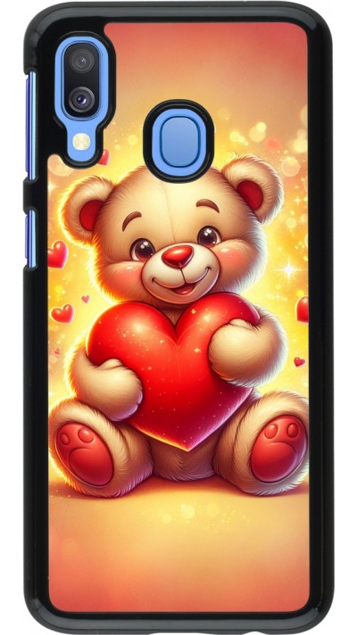 Samsung Galaxy A40 Case Hülle - Valentin 2024 Teddy Liebe
