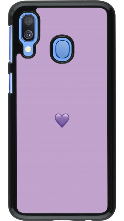 Samsung Galaxy A40 Case Hülle - Valentine 2023 purpule single heart