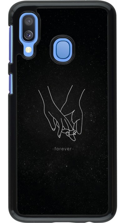 Samsung Galaxy A40 Case Hülle - Valentine 2023 hands forever