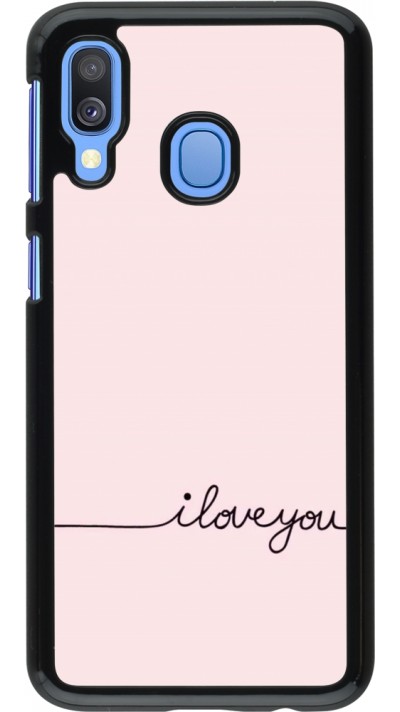Samsung Galaxy A40 Case Hülle - Valentine 2023 i love you writing