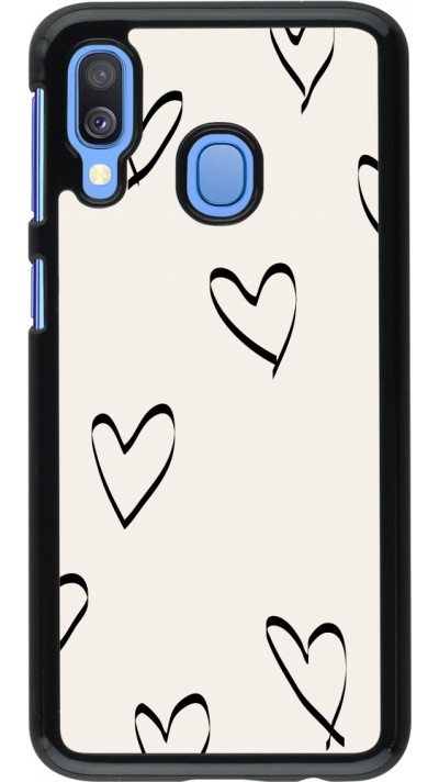 Samsung Galaxy A40 Case Hülle - Valentine 2023 minimalist hearts