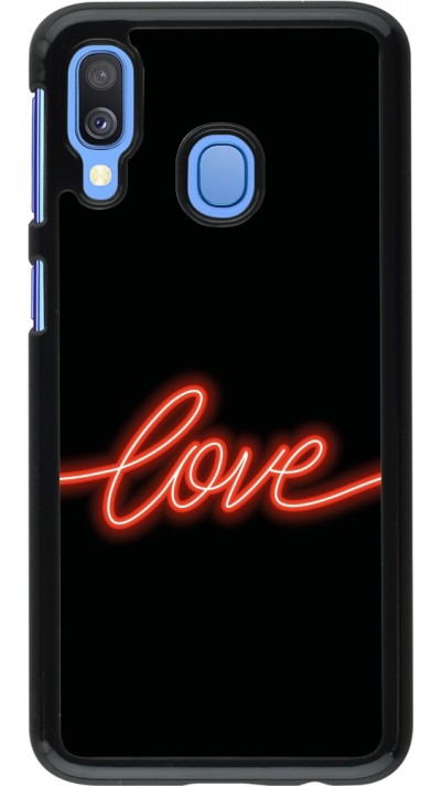 Samsung Galaxy A40 Case Hülle - Valentine 2023 neon love