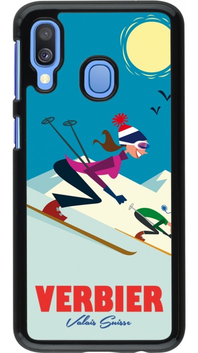 Samsung Galaxy A40 Case Hülle - Verbier Ski Downhill