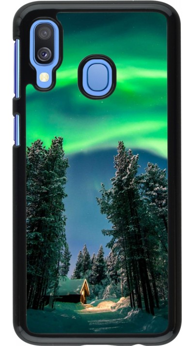 Samsung Galaxy A40 Case Hülle - Winter 22 Northern Lights