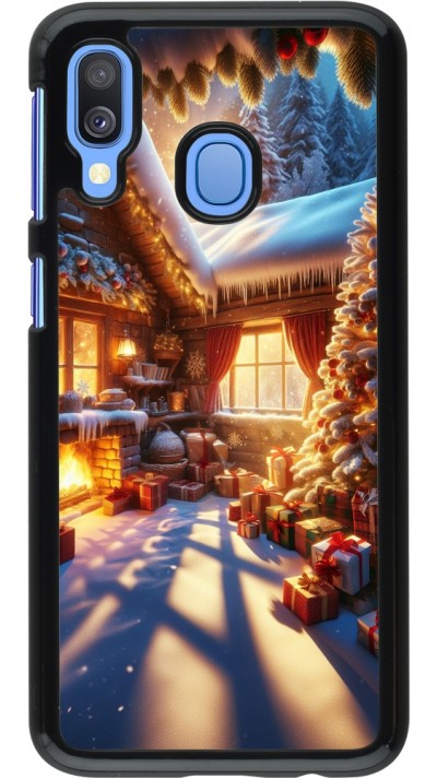 Samsung Galaxy A40 Case Hülle - Weihnachten Chalet Feerie
