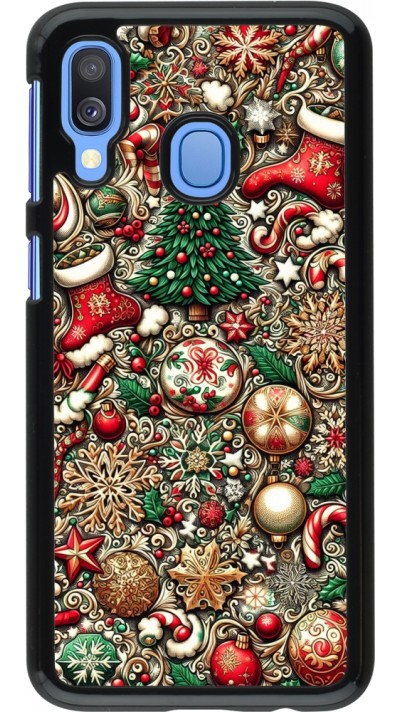 Samsung Galaxy A40 Case Hülle - Weihnachten 2023 Mikromuster