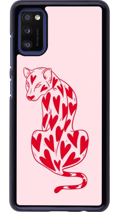 Samsung Galaxy A41 Case Hülle - Leopard with hearts 2026