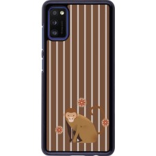 Samsung Galaxy A41 Case Hülle - Monkey with stripes