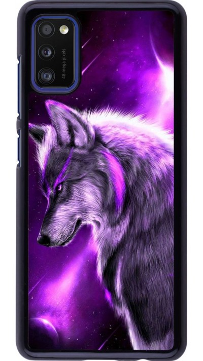 Hülle Samsung Galaxy A41 - Purple Sky Wolf