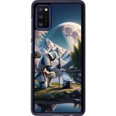 Samsung Galaxy A41 Case Hülle - Samurai Katana Mond