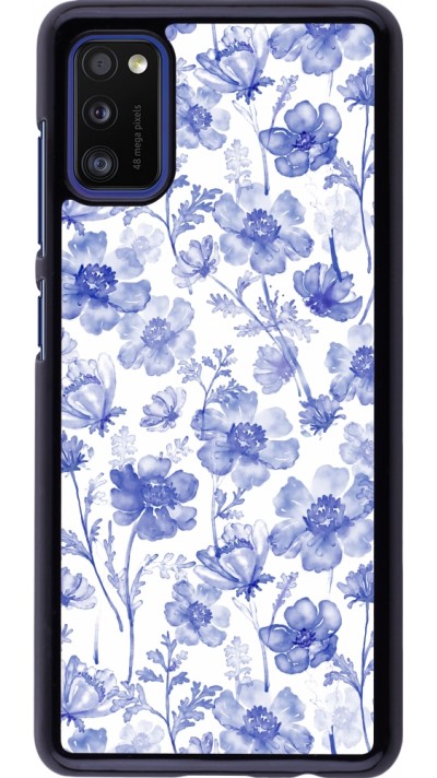 Samsung Galaxy A41 Case Hülle - Spring 23 watercolor blue flowers