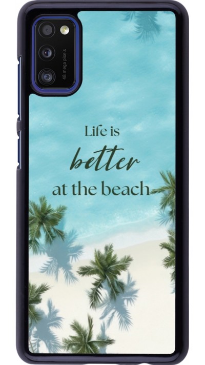 Samsung Galaxy A41 Case Hülle - Summer 2025 Life is better at the beach