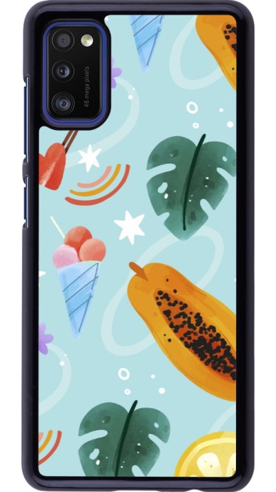 Samsung Galaxy A41 Case Hülle - Summer 2025 Pattern papaya