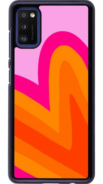 Samsung Galaxy A41 Case Hülle - Valentine 2024 heart gradient