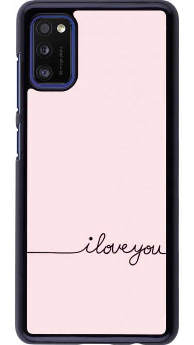 Samsung Galaxy A41 Case Hülle - Valentine 2023 i love you writing
