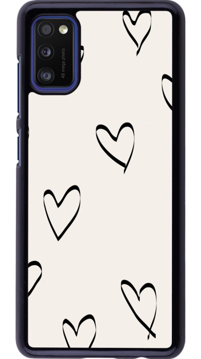 Samsung Galaxy A41 Case Hülle - Valentine 2023 minimalist hearts
