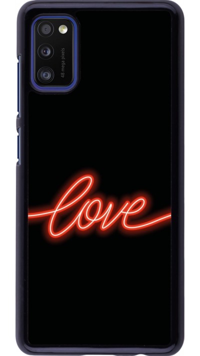 Samsung Galaxy A41 Case Hülle - Valentine 2023 neon love
