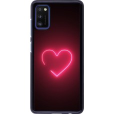 Samsung Galaxy A41 Case Hülle - Valentine 2023 single neon heart