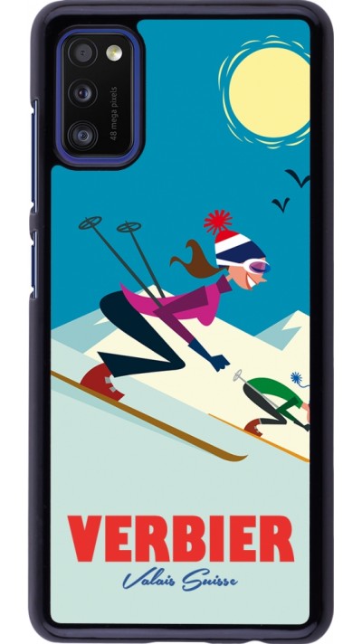 Samsung Galaxy A41 Case Hülle - Verbier Ski Downhill