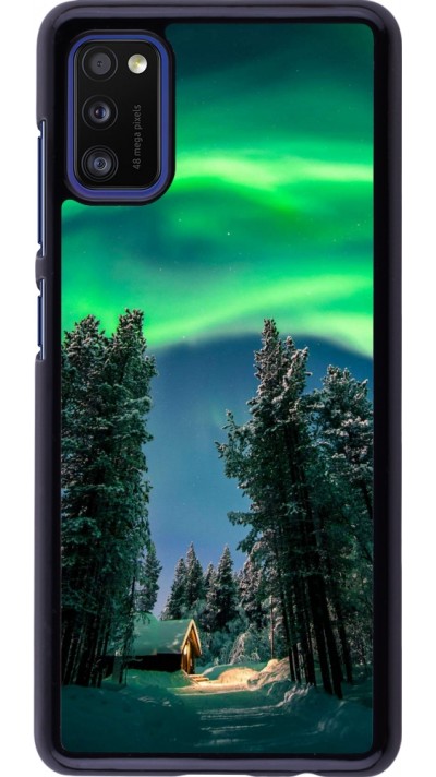Samsung Galaxy A41 Case Hülle - Winter 22 Northern Lights