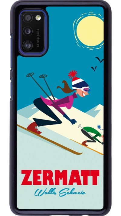 Samsung Galaxy A41 Case Hülle - Zermatt Ski Downhill