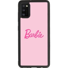 Samsung Galaxy A41 Case Hülle - Silikon schwarz Barbie Text