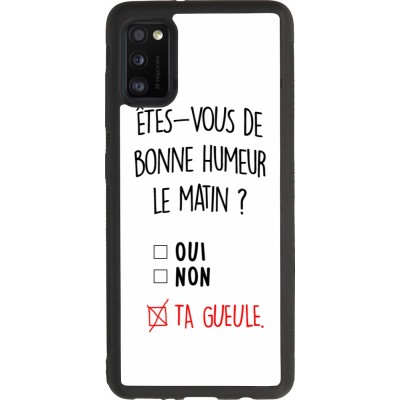 Samsung Galaxy A41 Case Hülle - Silikon schwarz Bonne humeur matin