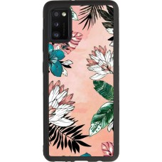 Samsung Galaxy A41 Case Hülle - Silikon schwarz Flowers Artprint