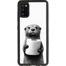 Samsung Galaxy A41 Case Hülle - Silikon schwarz Otter Toilettenpapier