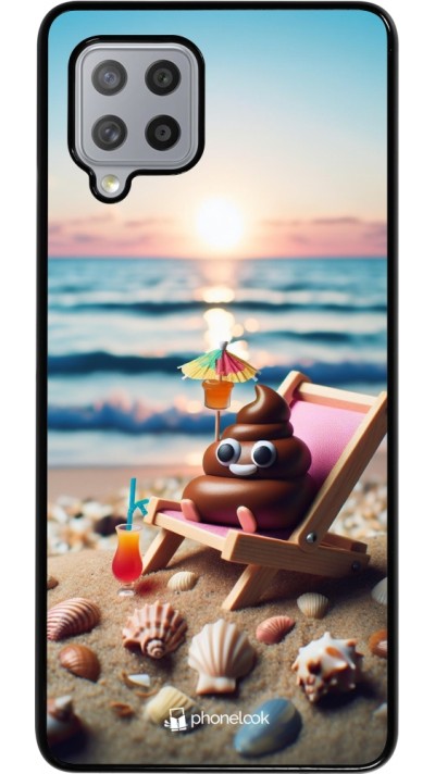 Coque Samsung Galaxy A42 5G - Emoji caca sur chaise longue
