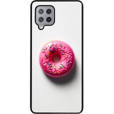 Samsung Galaxy A42 5G Case Hülle - Weisser Hintergrund, pinker Donut