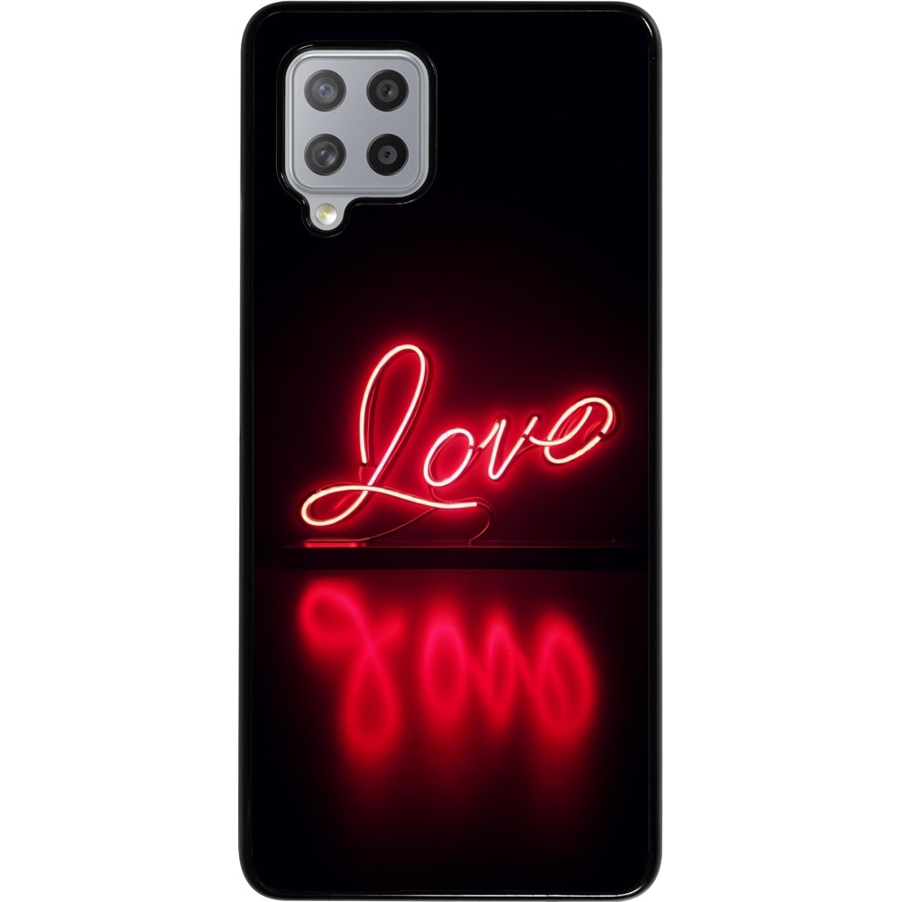 Samsung Galaxy A42 5G Case Hülle - Valentine 2025 Neon Liebe