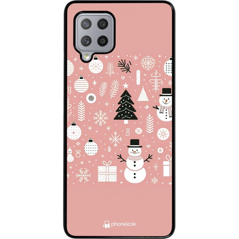 Samsung Galaxy A42 5G Case Hülle - Weihnachten 2024 Rose Schneemann Weihnachten