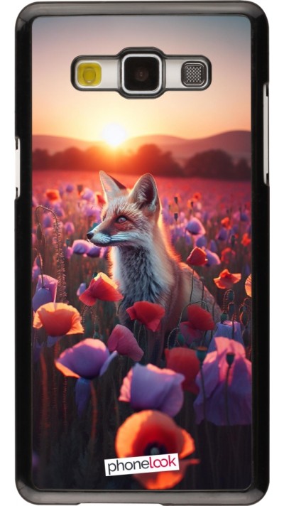Samsung Galaxy A5 (2015) Case Hülle - Purpurroter Fuchs bei Dammerung