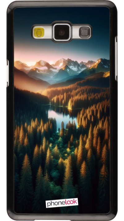 Samsung Galaxy A5 (2015) Case Hülle - Sonnenuntergang Waldsee