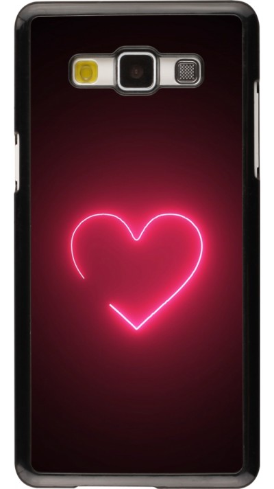 Samsung Galaxy A5 (2015) Case Hülle - Valentine 2023 single neon heart