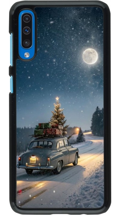 Samsung Galaxy A50 Case Hülle - Christmas 25 Car with Tree Xmas