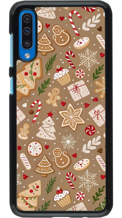 Samsung Galaxy A50 Case Hülle - Christmas 25 Pattern Ginger Cookie