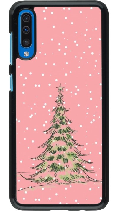 Samsung Galaxy A50 Case Hülle - Christmas 25 Pink Tree