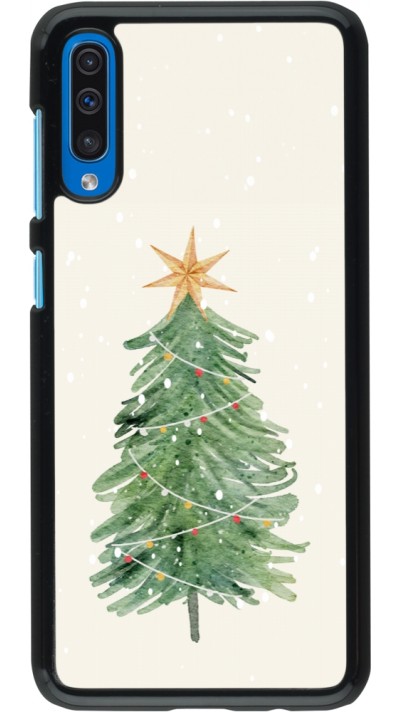 Samsung Galaxy A50 Case Hülle - Christmas 25 Sketch Tree