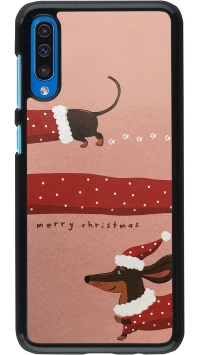 Samsung Galaxy A50 Case Hülle - Christmas 25 Teckel Merry Xmas