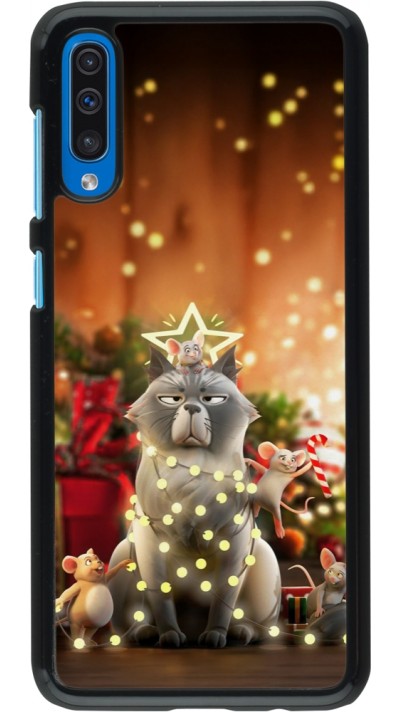 Samsung Galaxy A50 Case Hülle - Christmas 25 Xmas Cat