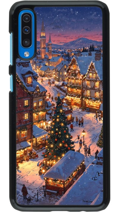 Samsung Galaxy A50 Case Hülle - Christmas 25 Xmas Village