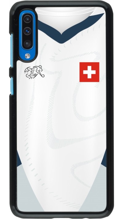 Samsung Galaxy A50 Case Hülle - Schweiz Away personalisierbares Fussballtrikot