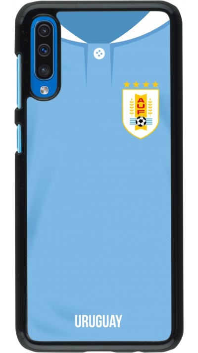 Samsung Galaxy A50 Case Hülle - Uruguay 2022 personalisierbares Fussballtrikot