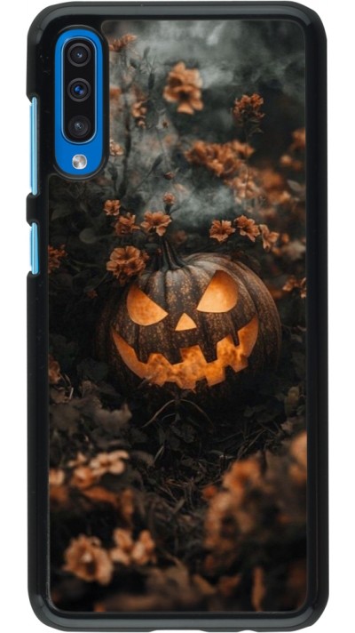 Samsung Galaxy A50 Case Hülle - Halloween 2025 Pumpkin with flowers Samsung Galaxy A50 Case Hülle - Halloween 2025 Pumpkin with flowers