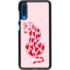 Samsung Galaxy A50 Case Hülle - Leopard with hearts 2026