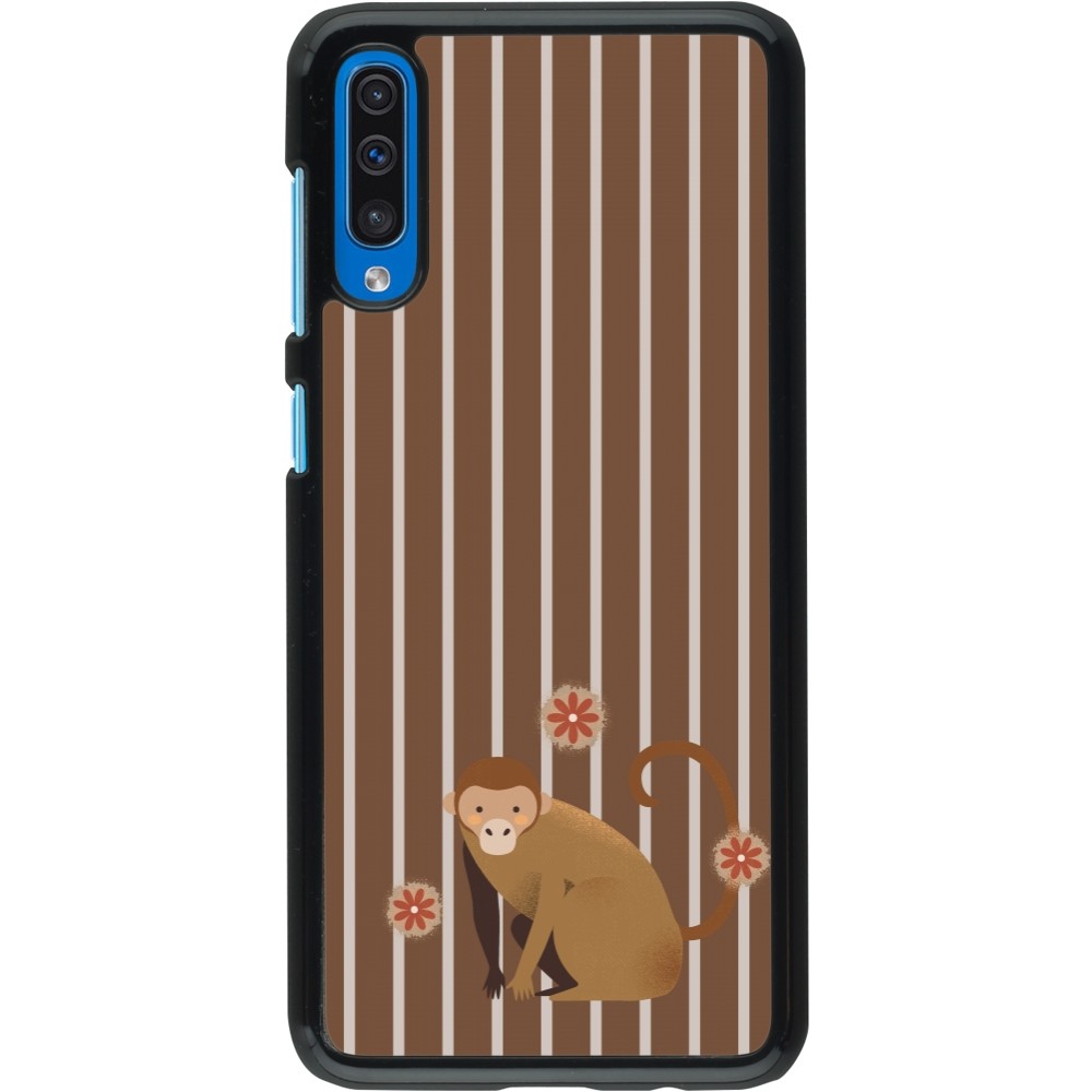 Samsung Galaxy A50 Case Hülle - Monkey with stripes