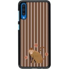 Samsung Galaxy A50 Case Hülle - Monkey with stripes